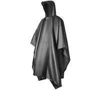 FLOWTRIC Hiker Rain Poncho, 3-in-1 Multifunctional Raincoat Go to Camping Hiking Windproof, Reflective Raincoat AS Bicycle poncho and outdoor clothing for festival, fishing and hiking (black)
