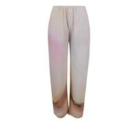 Flowy ombré crinkled viscose Trousers - female - Nanushka - Straight Trousers - Pink - M - Trousers M