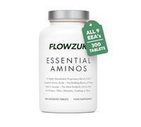 Flowzuk Essential Amino Acids - 300 Tablets | Full Spectrum EAAs with BCAAs | Vegan-Friendly | UK Made | High-Strength Amino Supplement