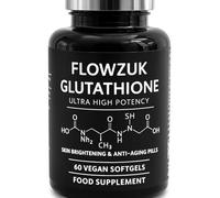Flowzuk Glutathione Capsules - Ultra High Strength Glutathione Supplement with Added Vitamin C and Collagen - 60 Easy to Swallow Softgels