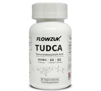 Flowzuk TUDCA Tauroursodeoxycholic Acid Supplements - Bile Salt TUDCA Supplement for Liver Support, Bile Production, Digestion & Immune System Support - 60 Capsules (500mg)