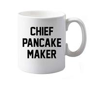 Flox Creative 10 oz Ceramic Mug Chief Pancake Maker Both Sides