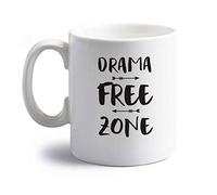 Flox Creative 10 oz Ceramic Mug Drama Free Zone Both