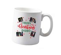 Flox Creative 10 oz Ceramic Mug Merry Christmas Daddy Left Handed