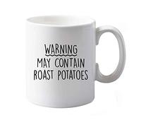 Flox Creative 10 oz Ceramic Mug Warning May Contain Roast Potatoes Left Handed