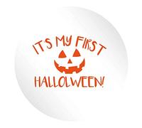 Flox Creative 15 51mm Matt Circle Stickers My 1st Halloween Pumpkin