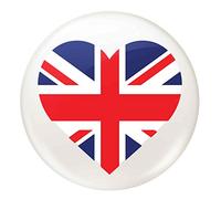 Flox Creative 45mm Pin Badge Union Jack Heart