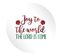 Flox Creative 48 30mm Matt Circle Stickers Joy to The World Lord