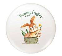 Flox Creative 77mm Pin Badge Happy Easter Illustration