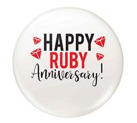 Flox Creative 77mm Pin Badge Ruby Anniversary
