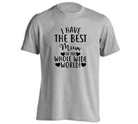 Flox Creative Adults T-Shirt I Have The Best Mum in The Whole World! Grey Large