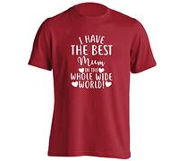 Flox Creative Adults T-Shirt I Have The Best Mum in The Whole World! Red Medium