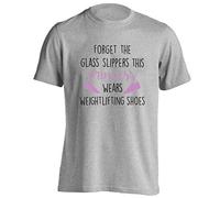 Flox Creative Adults T-Shirt Princess Weightlifting Shoes Grey 2XL