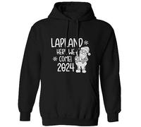 Flox Creative Adults Unisex Custom Lapland Here We Come Black Large