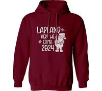 Flox Creative Adults Unisex Custom Lapland Here We Come Maroon Large