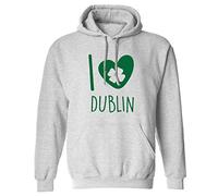 Flox Creative Adults Unisex Hoodie I Love Dublin Grey Medium