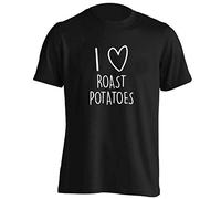 Flox Creative Adults Unisex T-Shirt I Love Roast Potatoes Black Large