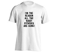 Flox Creative Adults Unisex T-Shirt I'm The Reason Roast Potatoes are Gone White Medium