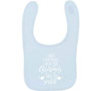 Flox Creative Baby Blue Bib Everything I Need Christmas Gerbil
