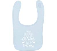 Flox Creative Baby Blue Bib Everything I Need for Christmas Tortoise