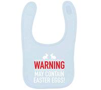 Flox Creative Baby Blue Bib Happiness is Easter Eggs