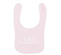 Flox Creative Baby Pink Bib C.E.O of Dad Jokes