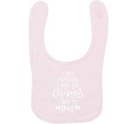 Flox Creative Baby Pink Bib Everything I Need Christmas Pug