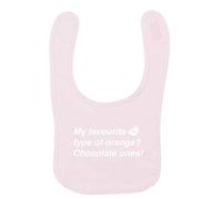 Flox Creative Baby Pink Bib Favourite Oranges Chocolate Ones