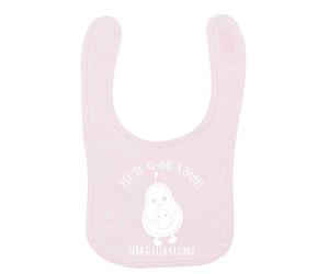 Flox Creative Baby Pink Bib You're Av-ing a Baby Congratulations