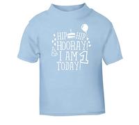 Flox Creative Baby T-Shirt I am One Today Light Blue 2-3 Years