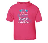 Flox Creative Baby T-Shirt My Great Grandad Sends Kisses from Over The Rainbow Dark Pink 1-2 Years