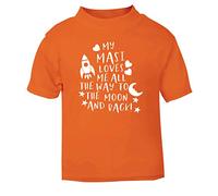 Flox Creative Baby T-Shirt My MASI Loves me All The Way to The Moon and Back Orange 6-12 Months