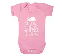 Flox Creative Baby Vest Can't Scare me Grandad is a Biker Light Pink 0-3 Months