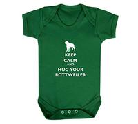 Flox Creative Baby Vest Keep Calm Hug Your Rottweiler Green 12-18 Months