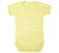 Flox Creative Baby Vest Math Puns Are the First Sine of Madness Light Yellow 3-6 Months