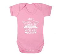 Flox Creative Baby Vest Mother's Day Two Best Mums in World Light Pink 6-12 Months