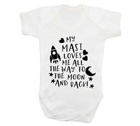 Flox Creative Baby Vest My MASI Loves me All The Way to The Moon and Back White 3-6 Months