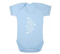 Flox Creative Baby Vest Nonna Loves me Moon and Backt Light Blue Newborn