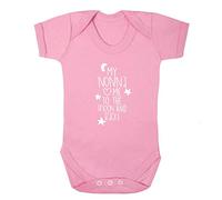 Flox Creative Baby Vest Nonna Loves me Moon and Backt Light Pink 0-3 Months