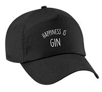 Flox Creative Black Baseball Cap Happiness is Gin