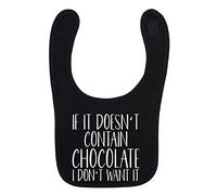 Flox Creative Black Bib Doesn't Contain Chocolate I Don't Want it