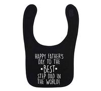 Flox Creative Black Bib Father's Day Best Step Dad in The World T-Shirt