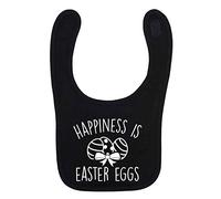 Flox Creative Black Bib Happiness is Easter Eggs