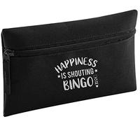 Flox Creative Black Pencil Case Happiness is Shouting Bingo