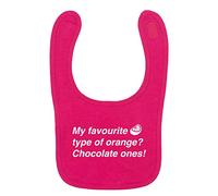 Flox Creative Bright Pink Bib Favourite Oranges Chocolate Ones