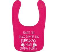 Flox Creative Bright Pink Bib Forget Glass Slippers Princess Wears Boxing Gloves