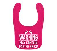 Flox Creative Bright Pink Bib Happiness is Easter Eggs
