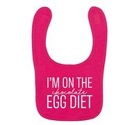 Flox Creative Bright Pink Bib I'm on the Chocolate Egg Diet