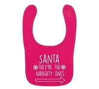 Flox Creative Bright Pink Bib Santa They're The Naughty Ones