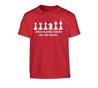 Flox Creative Chess Players Know All The Moves Children's T-Shirt Ages 3-4 - 12-14 Black